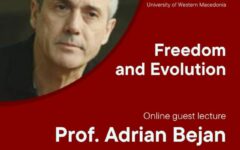 Prof-Adrian-Bejan-lecture-Freedom-Evolution-University-of-Western-Macedonia-Duke-University